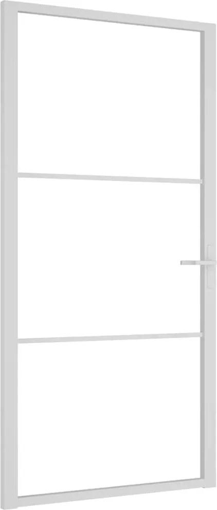 vidaXL fehér ESG üveg és alumínium beltéri ajtó 102,5 x 201,5 cm