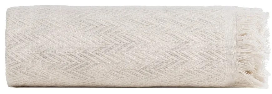 Krémszínű újrahasznosított pamut ágytakaró 180x260 cm Spike – Ixia