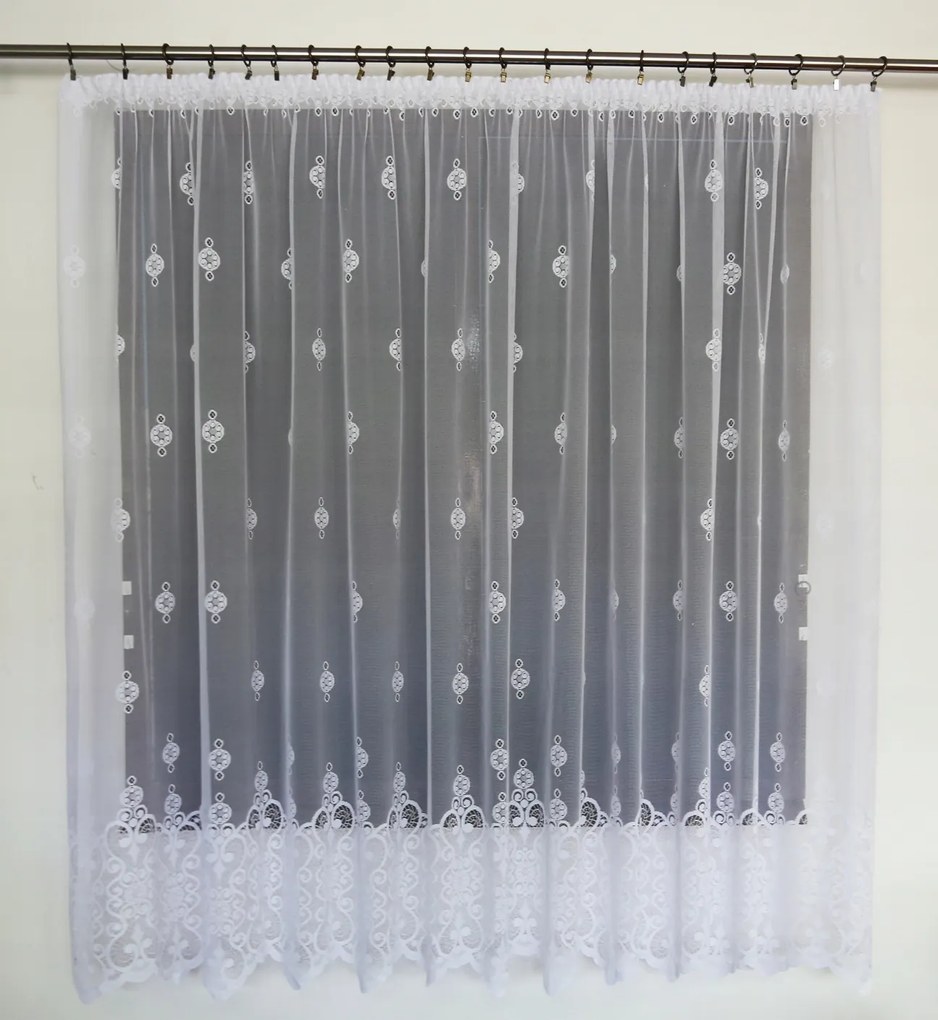 Mg Függöny 3/20 Fehér 380x150cm Kész Szalaggal K