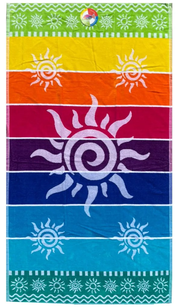 Stromboli szivárvány színű strandtörölköző