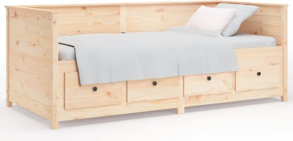 vidaXL tömör fenyőfa kanapéágy matrac nélkül 90 x 190 cm