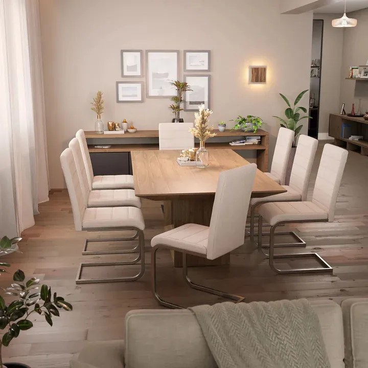 Juskys Vegas 2 darabos konzol szék szett - bézs színű