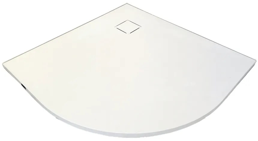 Cagliari White 80x80x2,6 cm íves, SMC zuhanytálca szifonnal