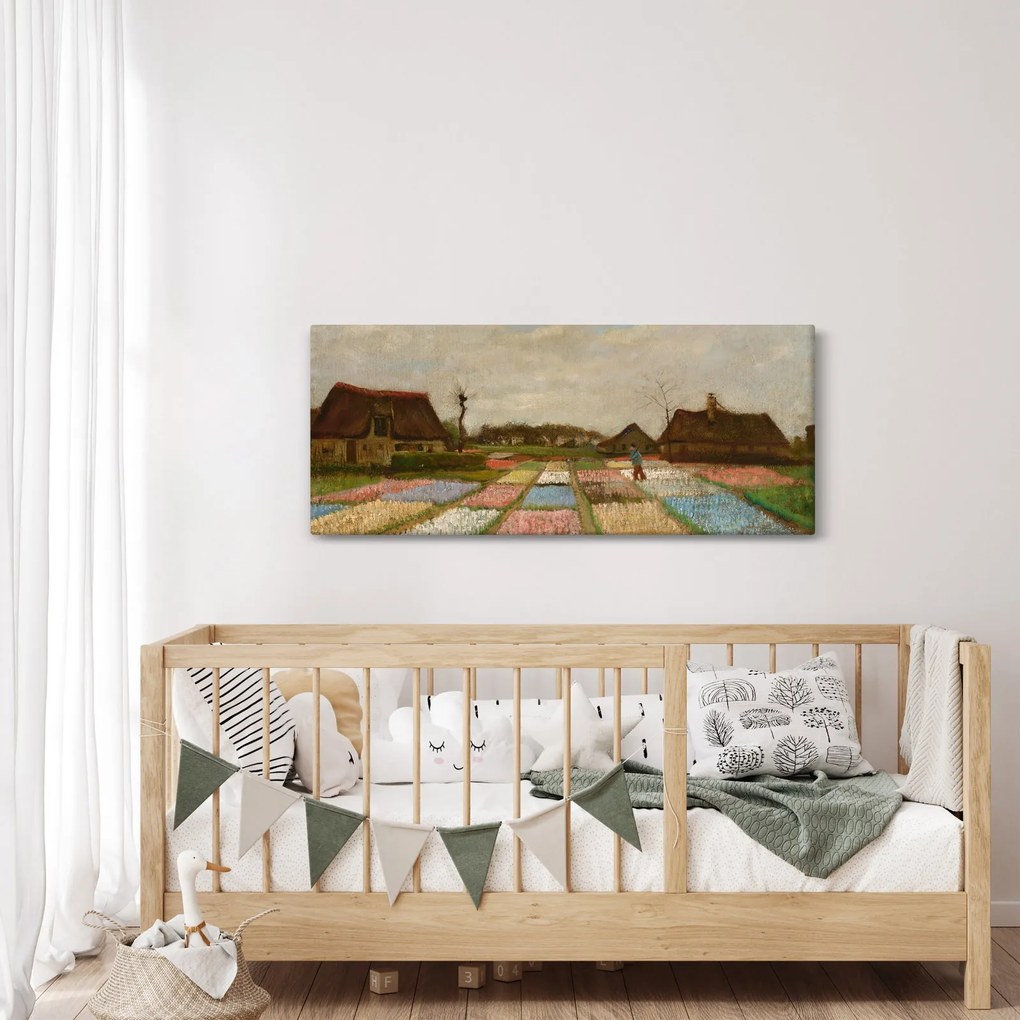 Kép - Vincent van Gogh, Flower Beds in Holland, reprodukciók (120x50 cm)