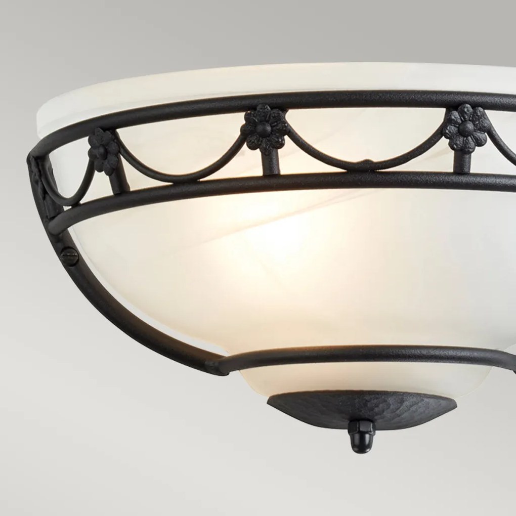 Elstead Lighting CARISBROOKE CB-WU-BLACK Fali lámpa 1x60W/E27