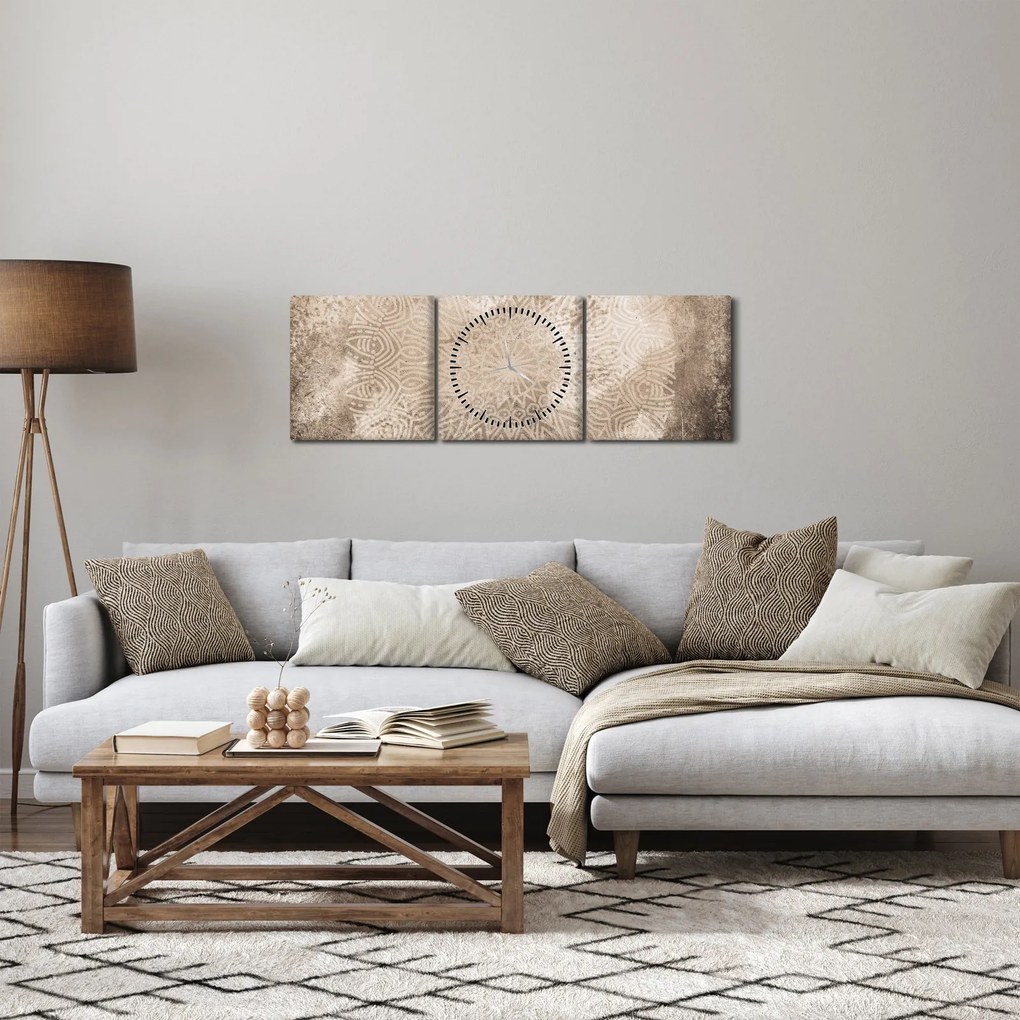 Kép - Mandala (órával) (90x30 cm)
