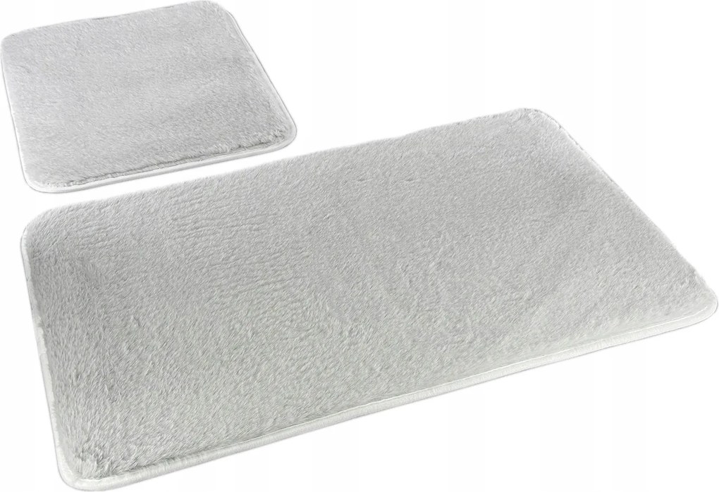 Fürdőszobaszőnyeg Lombok 2 részes Euromat Csúszásgátló Puha j. szürke