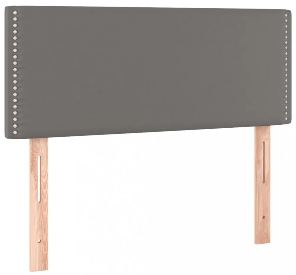 szürke műbőr LED-es fejtámla 90 x 5 x 78/88 cm