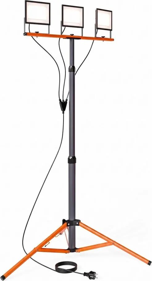 LED-reflektor állvánnyal 3xLED/50W/230V 4500K IP65 fekete/narancssárga