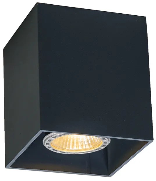 Modern fekete GU10 50 mm-es felületre szerelt spotlámpa - Qubo
