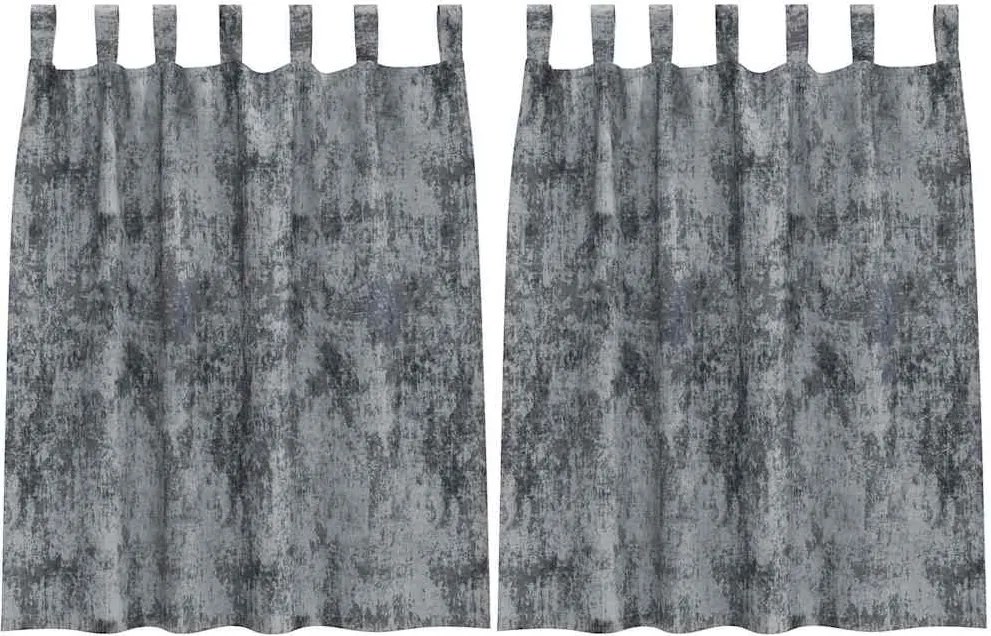 vidaXL Bársonyfüggönyök 2 pcs Ezüst Szürke 140 x 140 cm Bársony