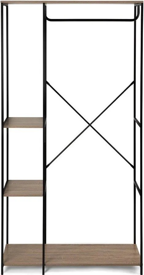 Fekete acél előszoba bútor 90x170x40 cm Aris – Bonami Essentials