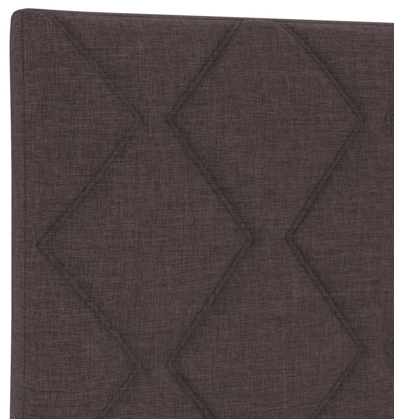 Fejtámla Gyémánt Blokkos Design Sötétbarna 100 cm Szövet