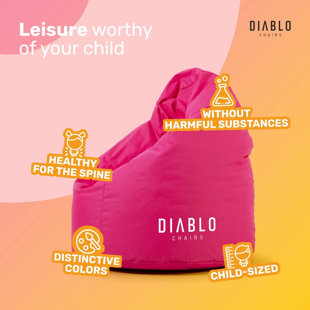 Diablo Chairs gyerekpuff: Rózsaszín
