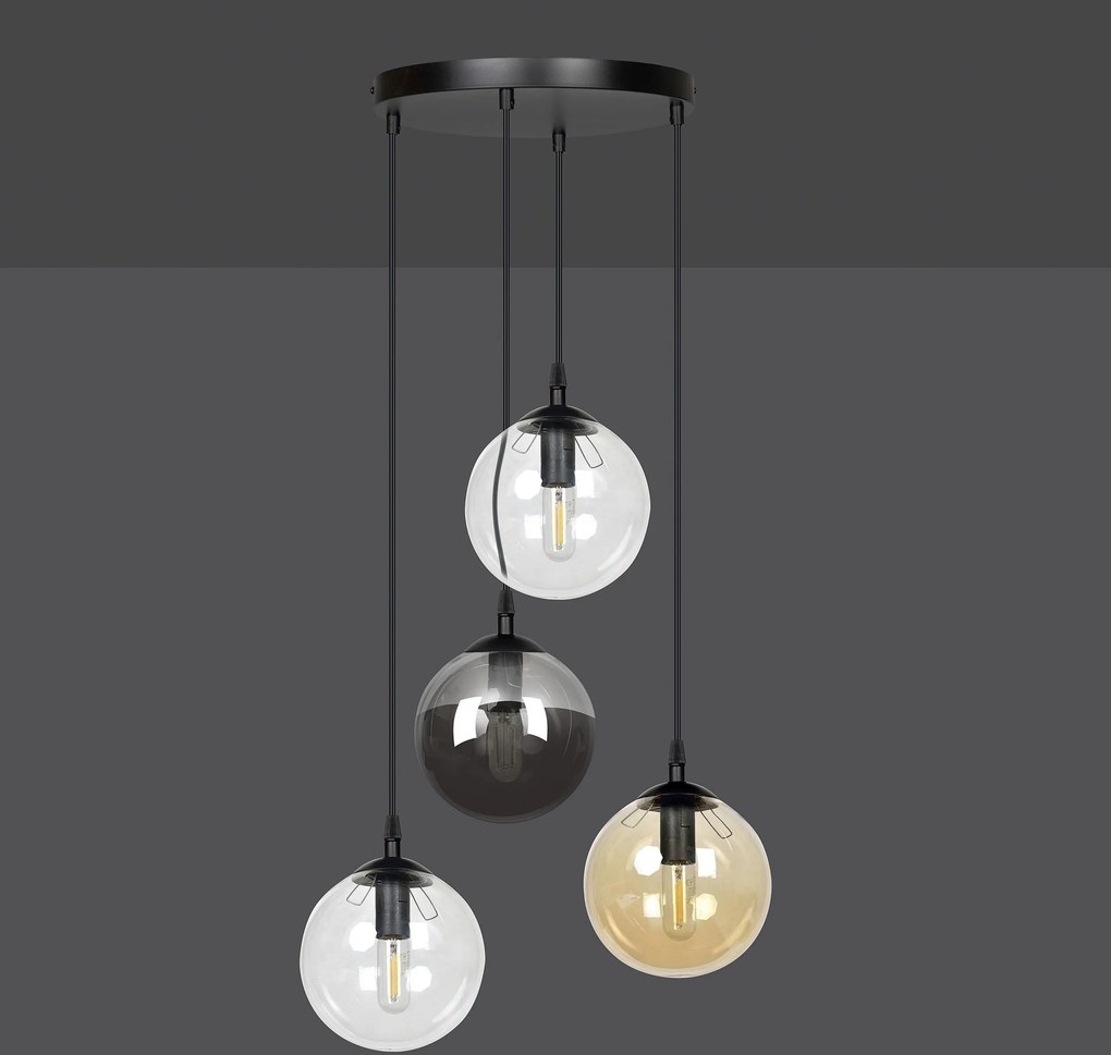 Emibig modern függeszték cosmo fekete emi714/4prem