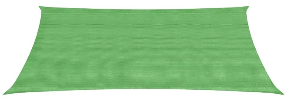 világoszöld négyszögletű HDPE napvitorla 160 g/m² 2 x 3,5 m
