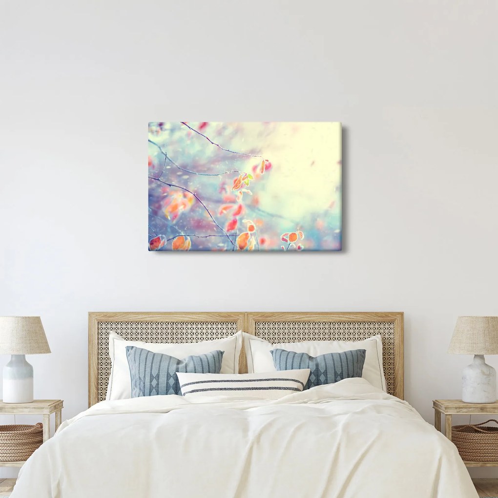 Kép - Levelek a jégben (90x60 cm)