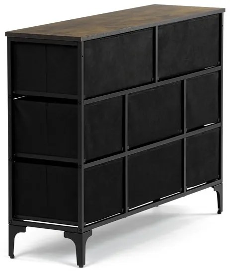 Többszínű MDF Komód 103×30×78 cm. AUK-W2104 BK