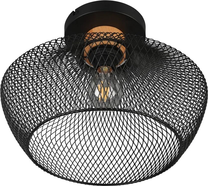 Fekete mennyezeti lámpa fém búrával ø 35 cm Valeria – Reality