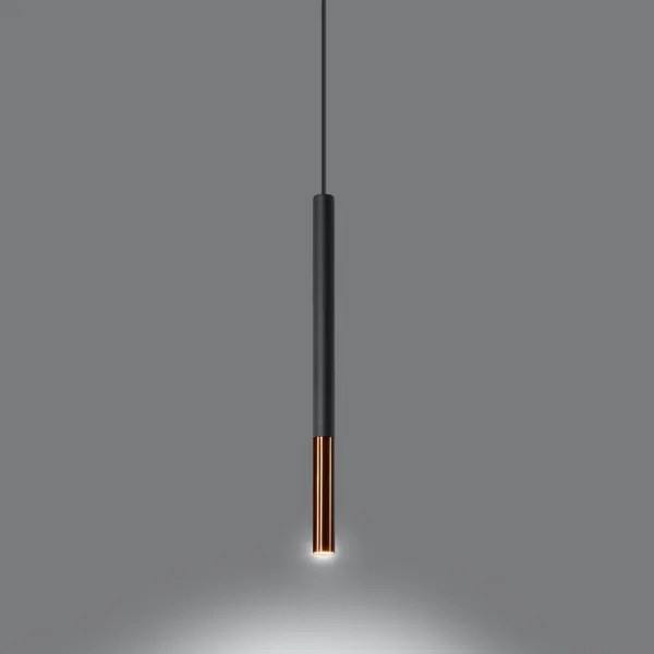 Csillár zsinóron MOSAIC 1xG9/12W/230V fekete/réz