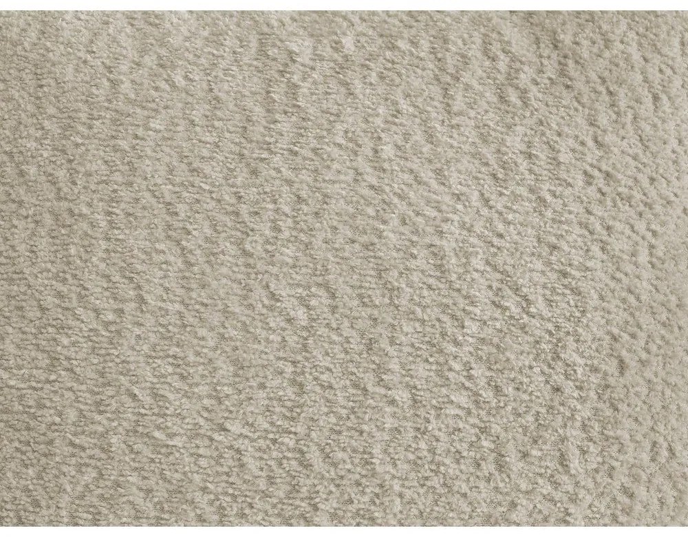 Bézs buklé kinyitható-tárolóhelyes sarokkanapé (jobb oldali-heverő résszel) Roxelane – Bobochic Paris