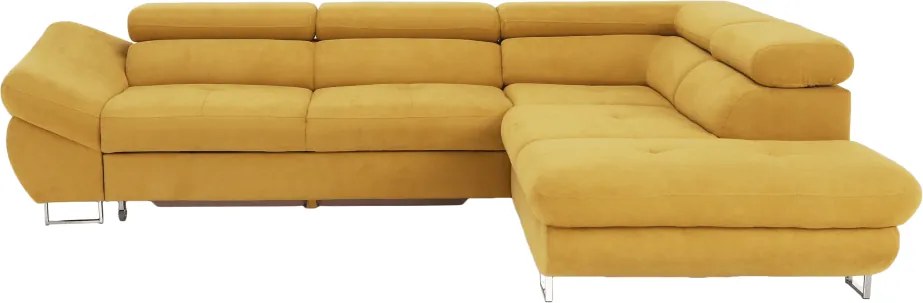 Sarokülőgarnitúra, mustár, jobbos, FABIA