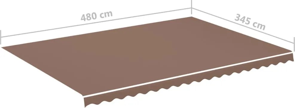 Barna csere napellenző ponyva 5 x 3,5 m