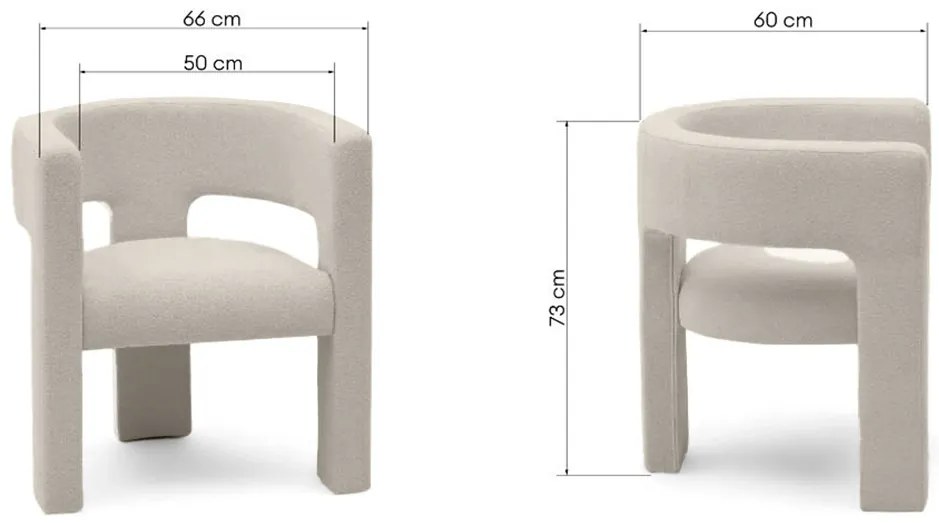 Világosszürke design fotel ALPAH LOOP