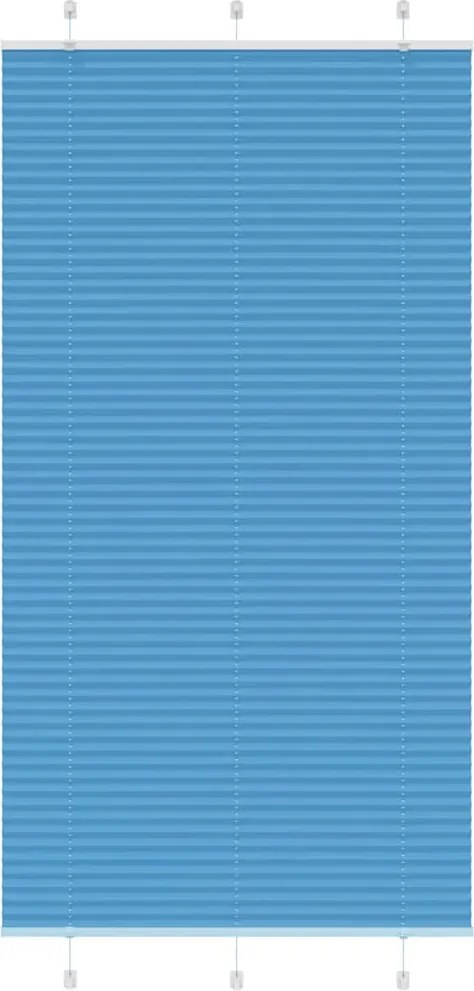 vidaXL pliszírozott redőny kék 110x200 cm szövetszélesség 109,4 cm
