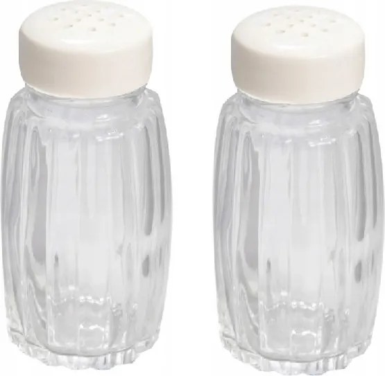 Sószóró Borsszóró Practic színtelen, fehér 2db fűszertartó