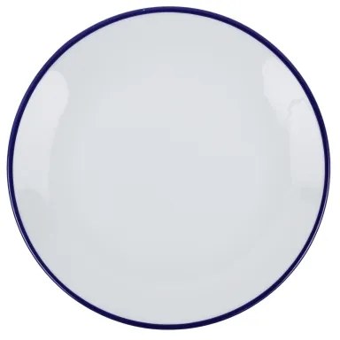 24 részes porcelán étkészlet, fehér/kék