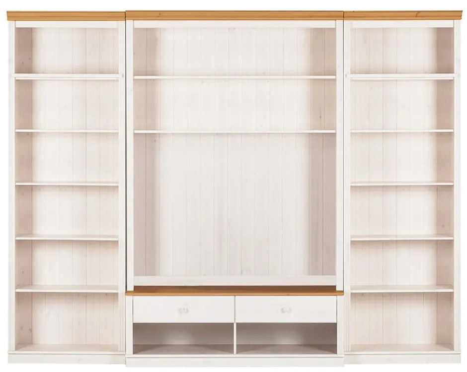 Fehér borovi fenyő nappali bútor szett 288x223 cm Anita – Støraa