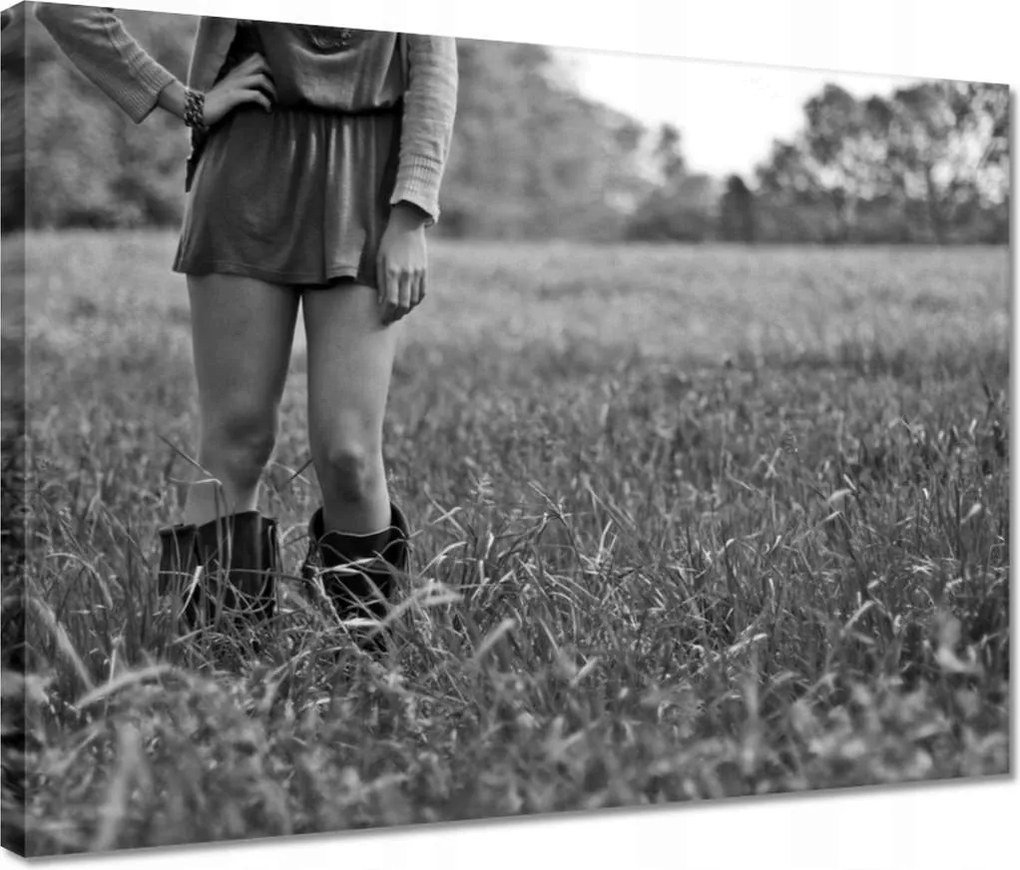 Vászonkép 40x30 Cowboylány Black and white
