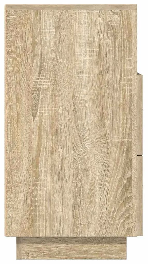 2 db sonoma tölgy színű éjjeliszekrény 2 fiókkal 36x36x68 cm