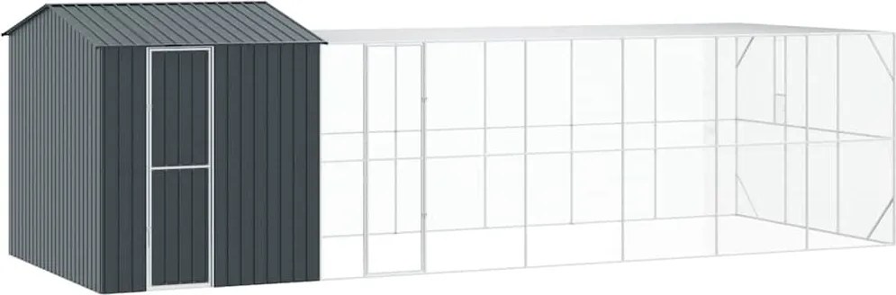 vidaXL Madár kalitka Antracit 845 x 304 x 247 cm Horganyzott acél