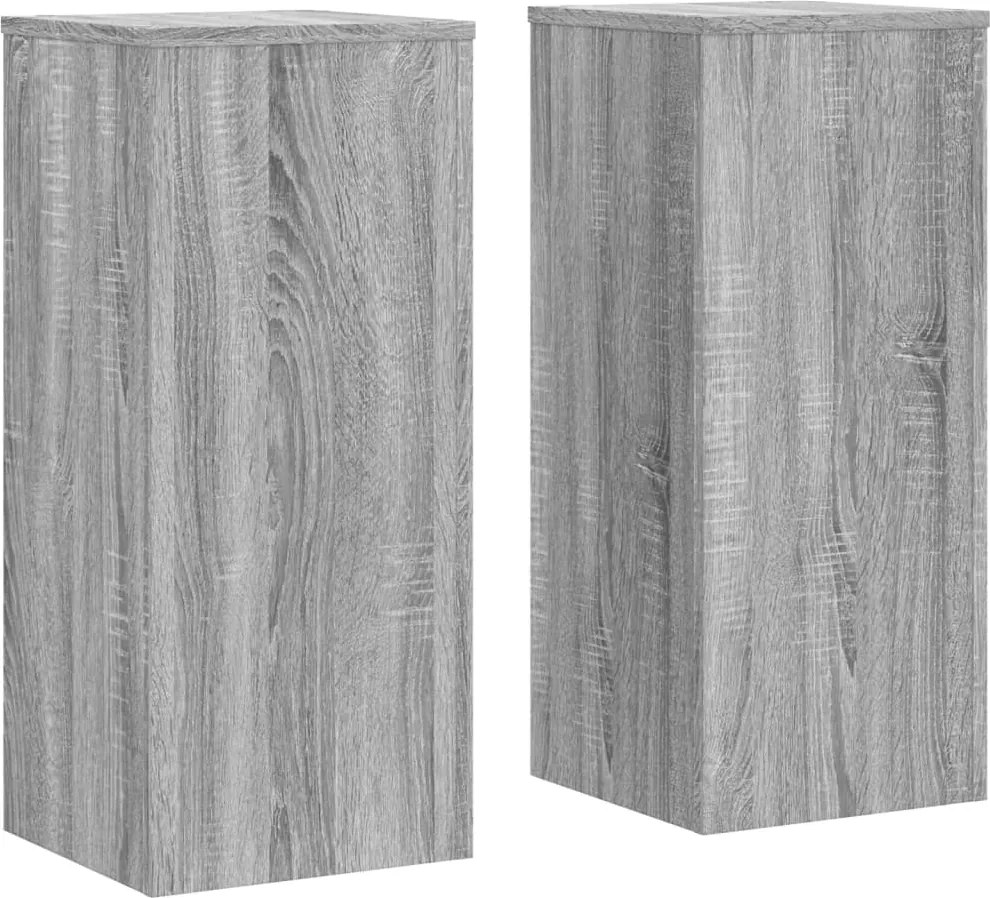 vidaXL 2 db szürke sonoma szerelt fa növénytartó állvány 30x30x70 cm