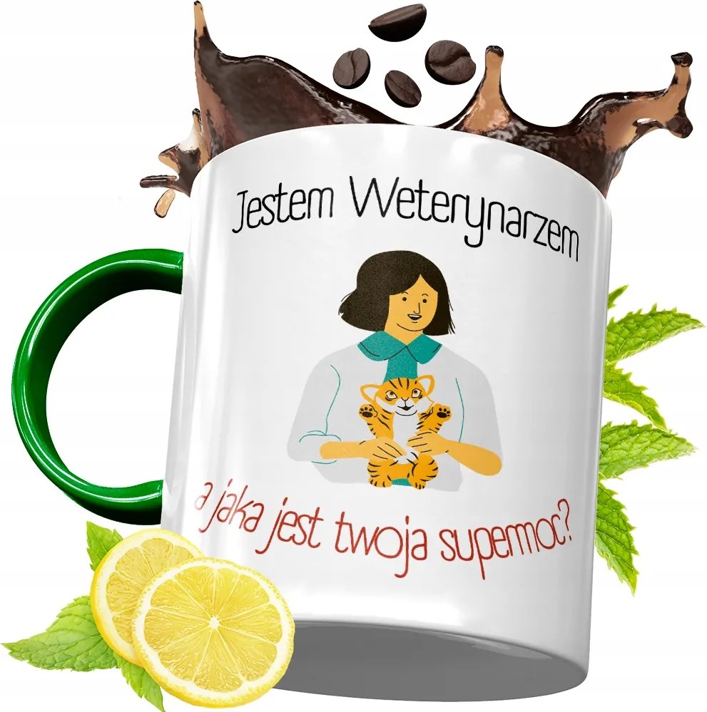 Zöld Bögre Állatorvosnak Születésnapi Ajándék fényképes nyomtatással