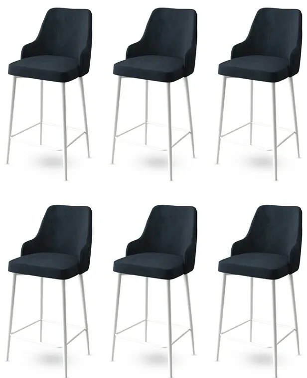 Enox Anthracite bárszék szett, 6 db, 6 db
