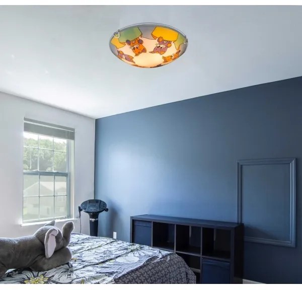 Globo 40606 - Gyerek mennyezeti lámpa KIDDY 2xE27ILLU/60W/230V