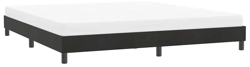 vidaXL fekete bársony ágykeret matrac nélkül 180x220 cm