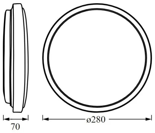 Osram - LED mennyezeti lámpatest ORBIS LONDON LED/16W/230V Ø 28 cm fekete