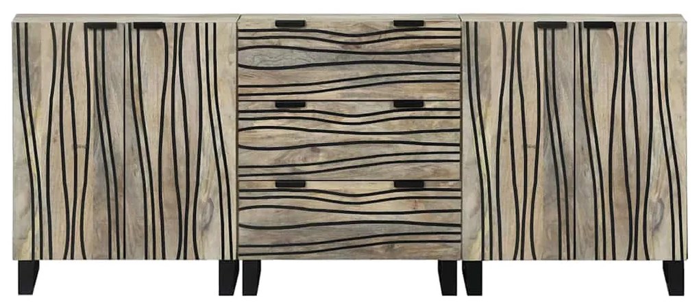 Fürdőszoba bútor szett fiókkal 3 pcs Fehér 180 x 33 x 75 cm
