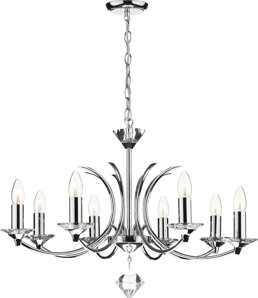 Dar Lighting klasszikus kristály csillár medusa csiszolt króm darmed0850