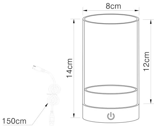 Globo 21012A- LED Kültéri asztali lámpa PIXY LED/2W/3,7V 2700/4000/6500K IP44 bézs