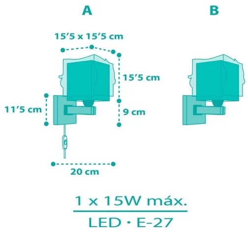 Dalber 63449 - Gyermek fali lámpa MERMAIDS 1xE27/60W/230V