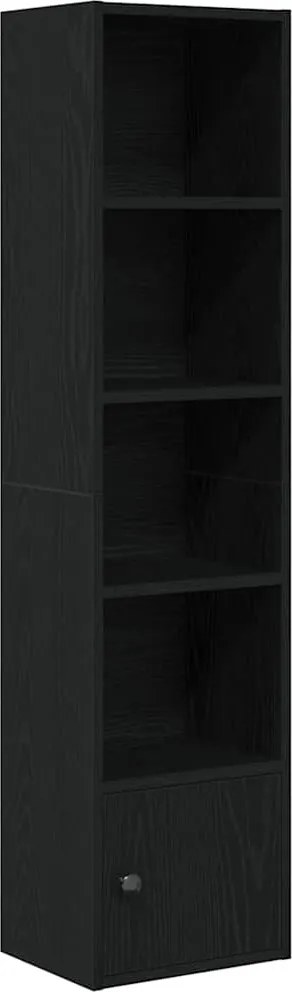 vidaXL Könyvespolc fekete tölgy 31x24x127 cm Gépesített fa