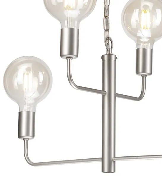 Csillár láncon ORLANDO 4xE27/60W/230V ezüst