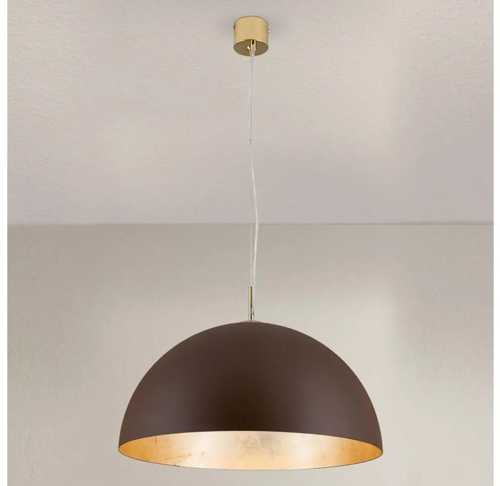 Orion HL 6-1623/1 - Csillár zsinóron ELIANO 1xE27/60W/230V átm. 50 cm barna/arany