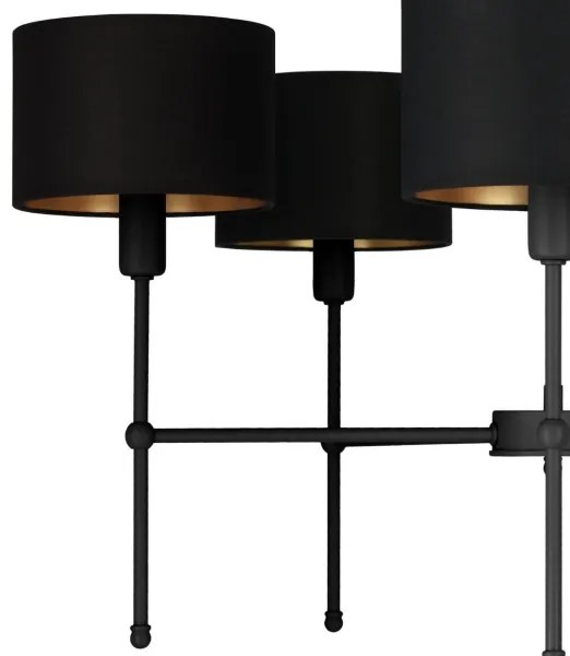 MADELA rúdon szerelt csillár 5xE14/40W/230V fekete