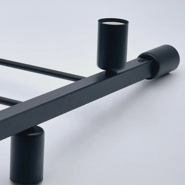 Csillár rúdon ASTRID 4xE27/60W/230V fekete